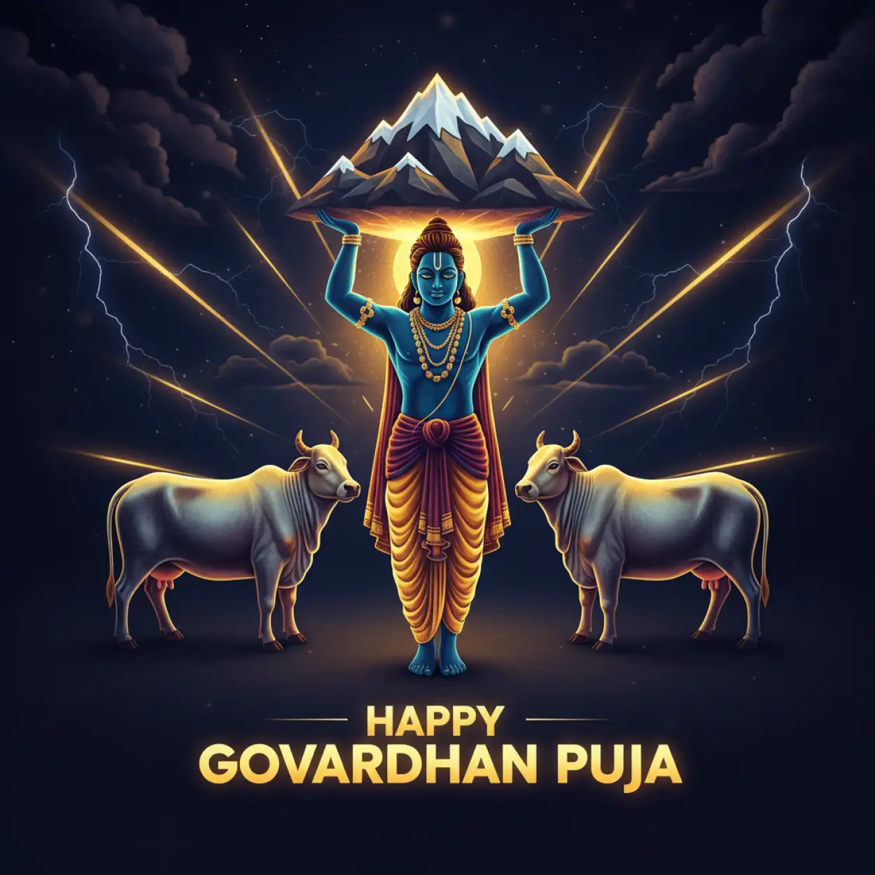 Free Download Happy Govardhan Puja Wishes For Instagram Caption - High Quality Happy Govardhan Puja Background