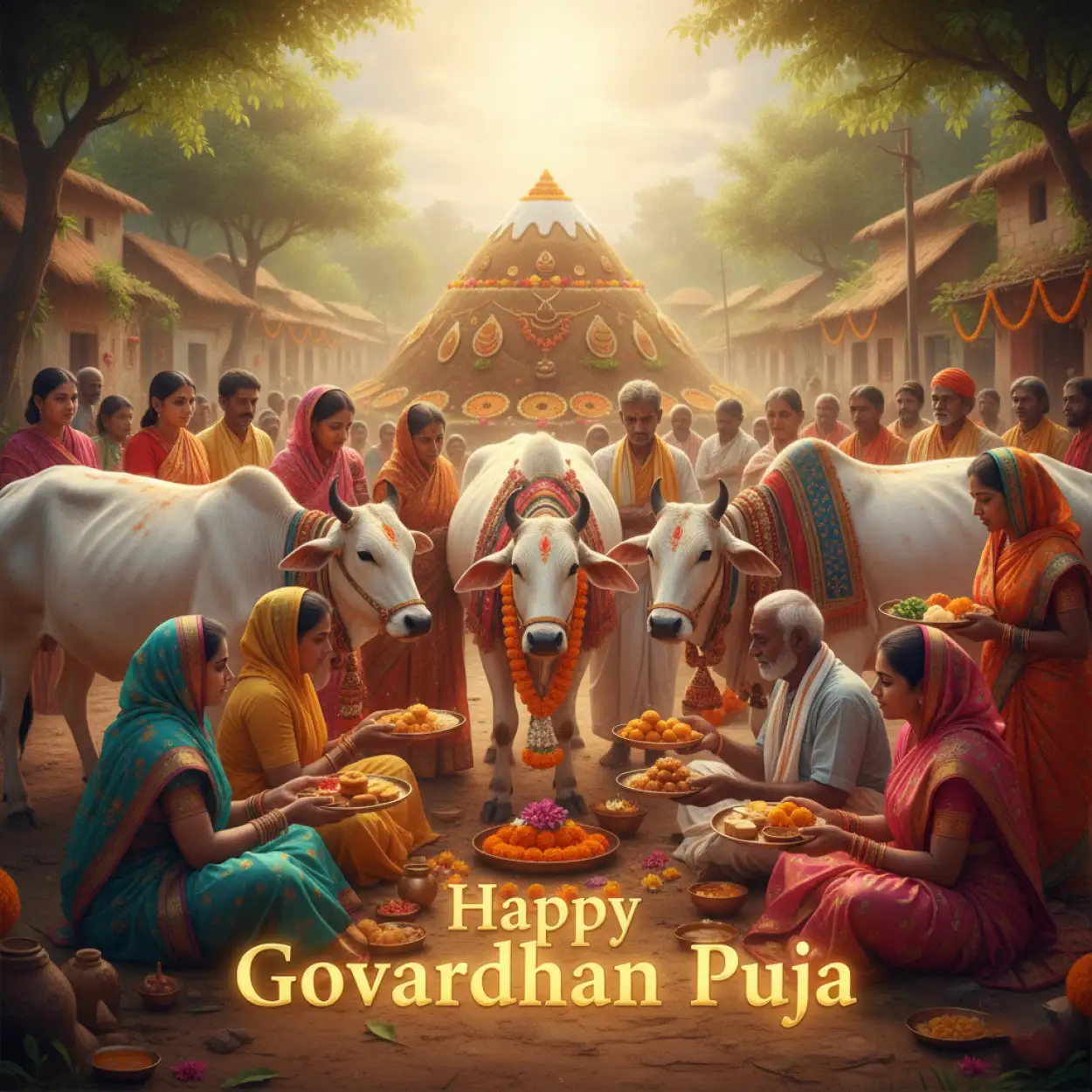 Happy Govardhan Puja Wishes Wallpaper For Desktop - Royalty Free Happy Govardhan Puja Image | Pngmagic Free Download Happy Govardhan Puja Wishes Wallpaper For Desktop - High Quality Happy Govardhan Puja Background