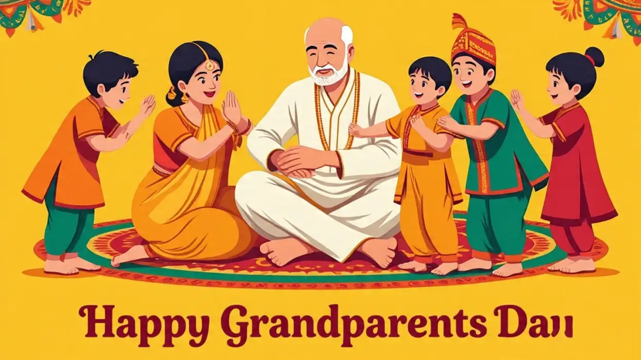 happy grandparents day best wishes with family photos