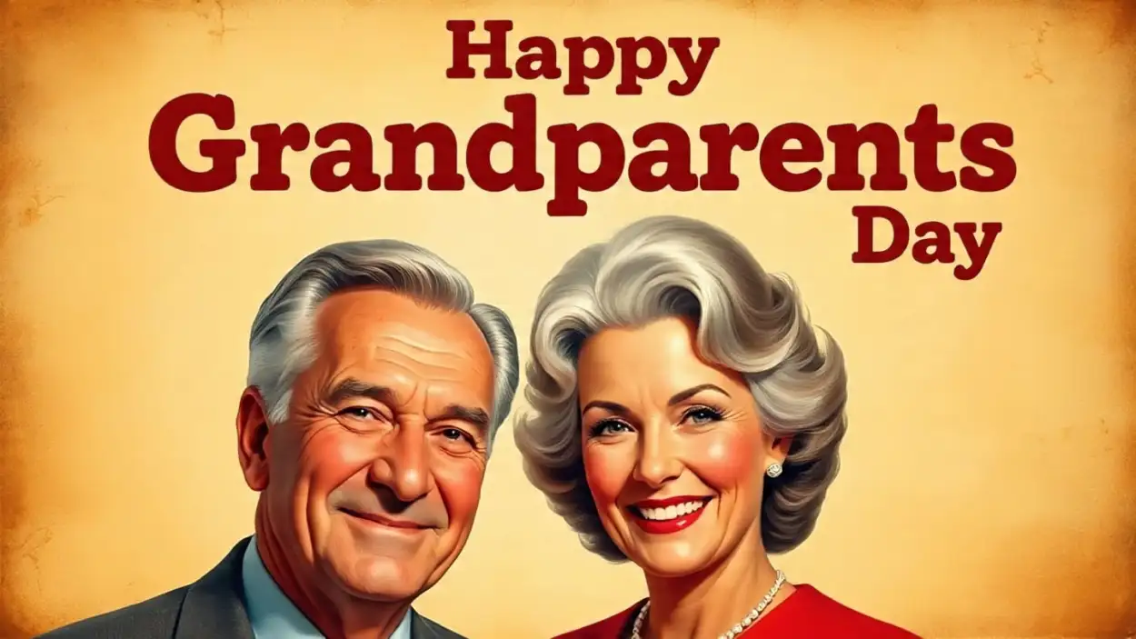 happy grandparents day heartfelt quotes with flowers frame