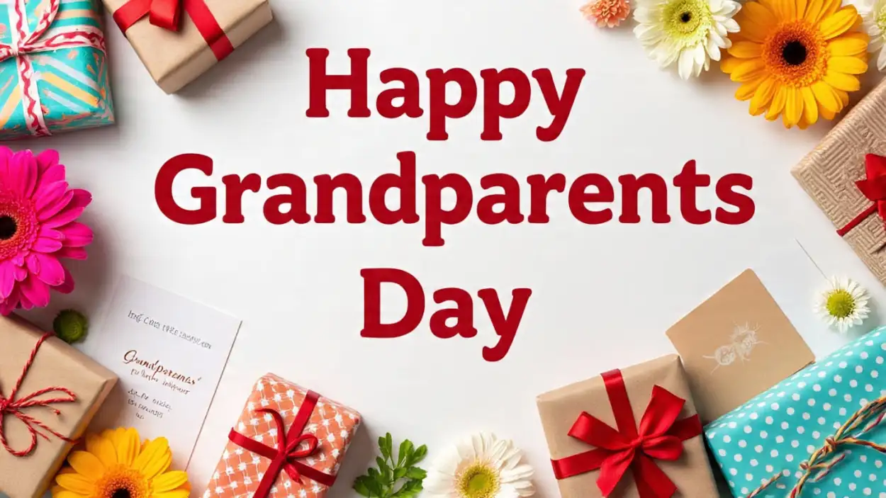 happy grandparents day sayings with flowers and hearts