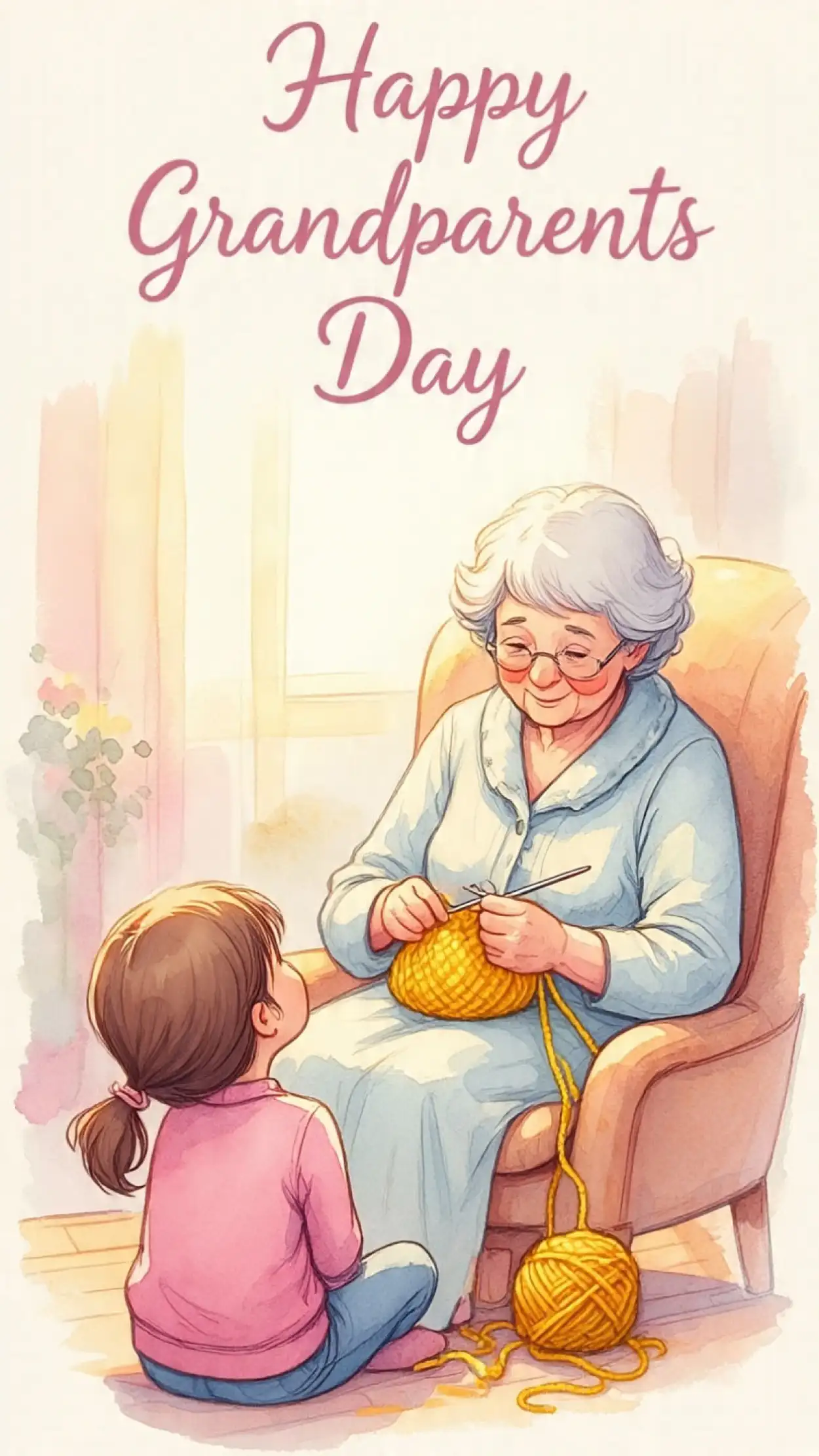 happy grandparents day special wallpaper for mobile
