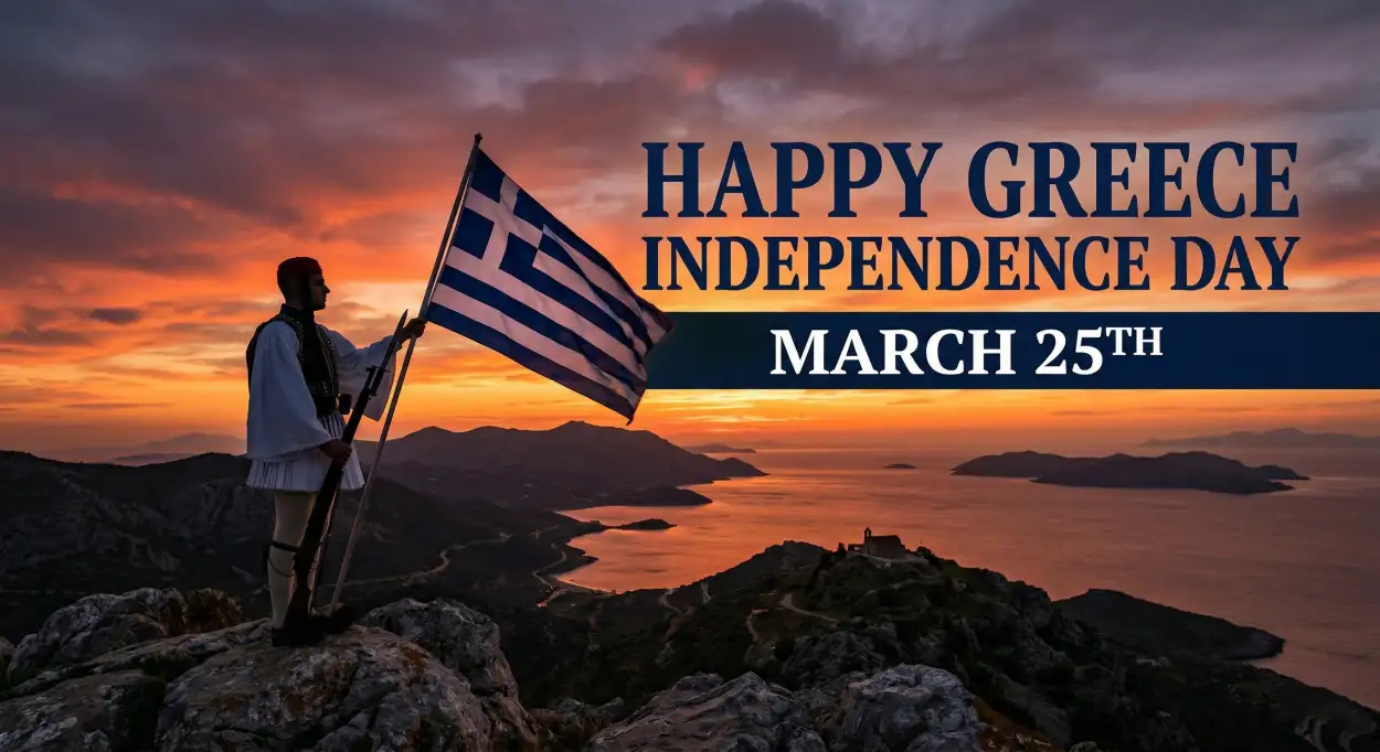 Free Download Happy Greek Independence Day Greetings - High Quality Happy Greece Independence Day 2026 Image