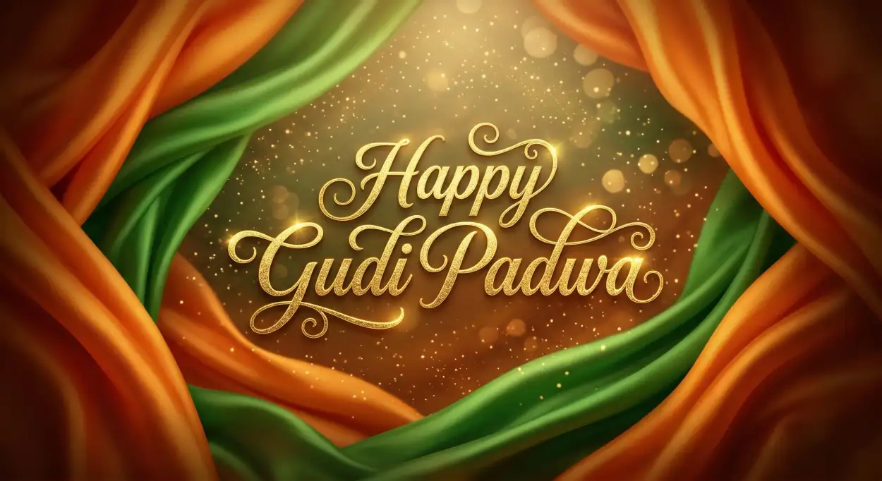 happy gudi padwa wishes bright festive wallpaper