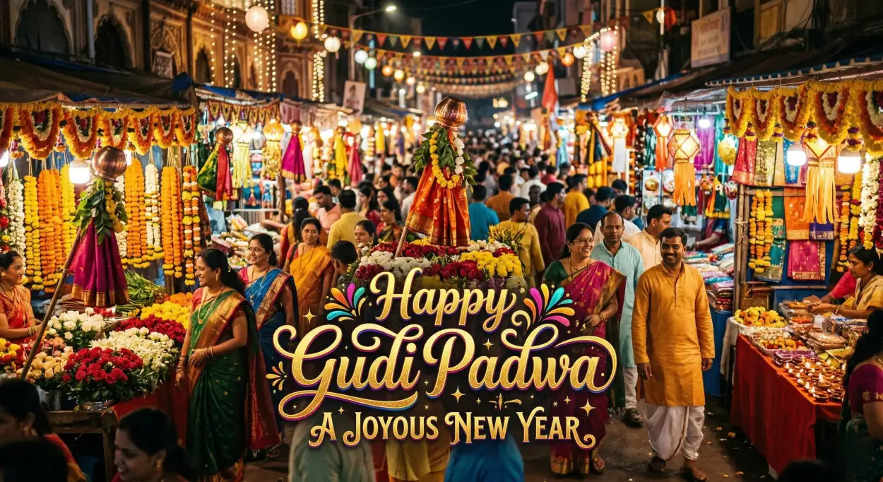 happy gudi padwa wishes cultural festival banner