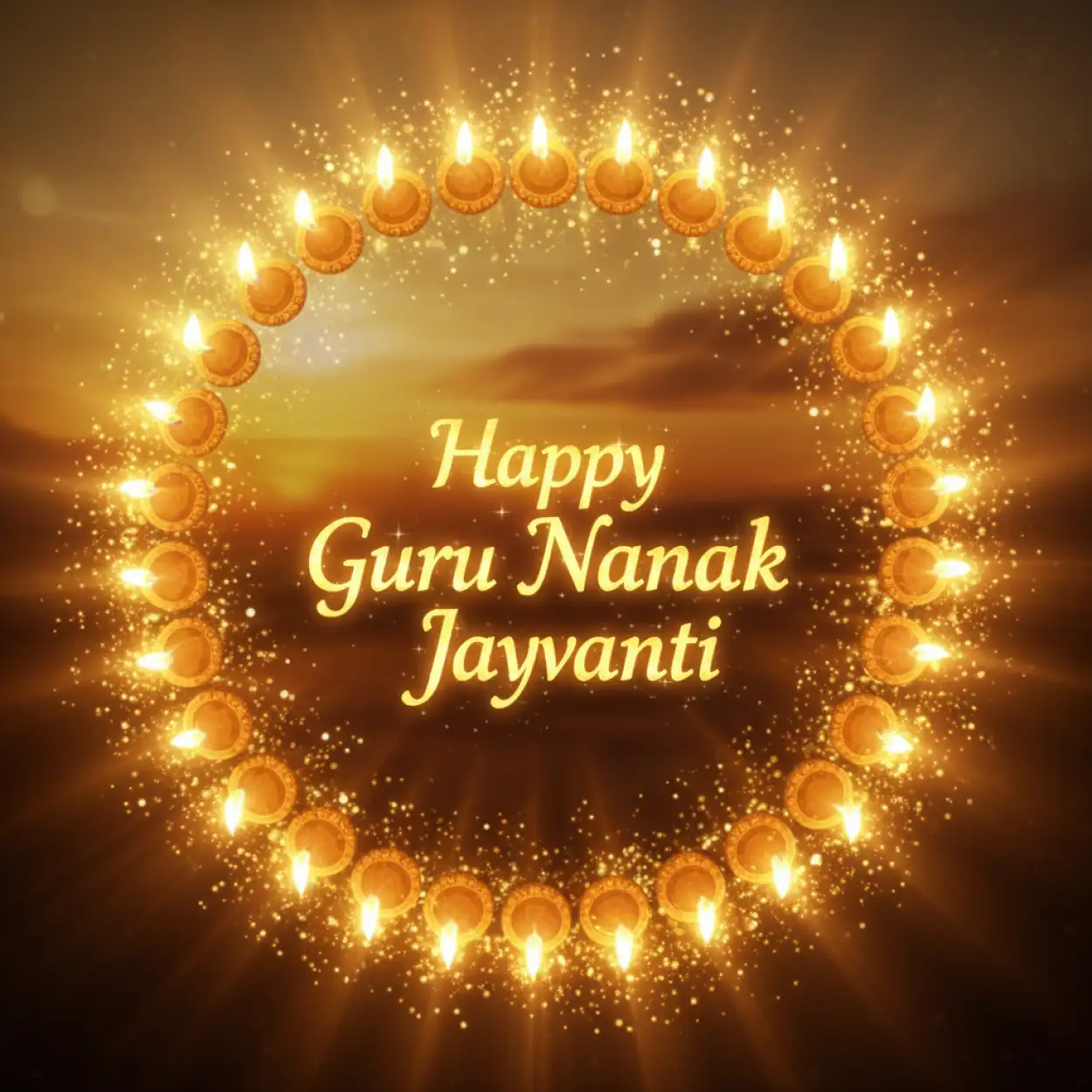 happy guru nanak jayanti 2025 3d text design free download