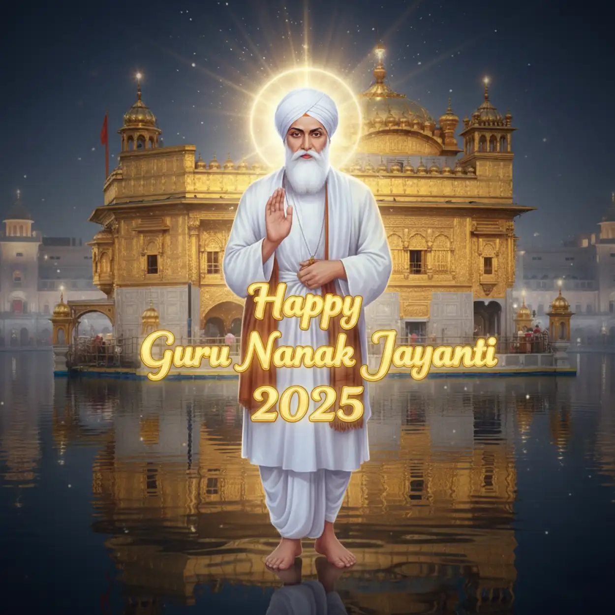 happy guru nanak jayanti 2025 banner background hd