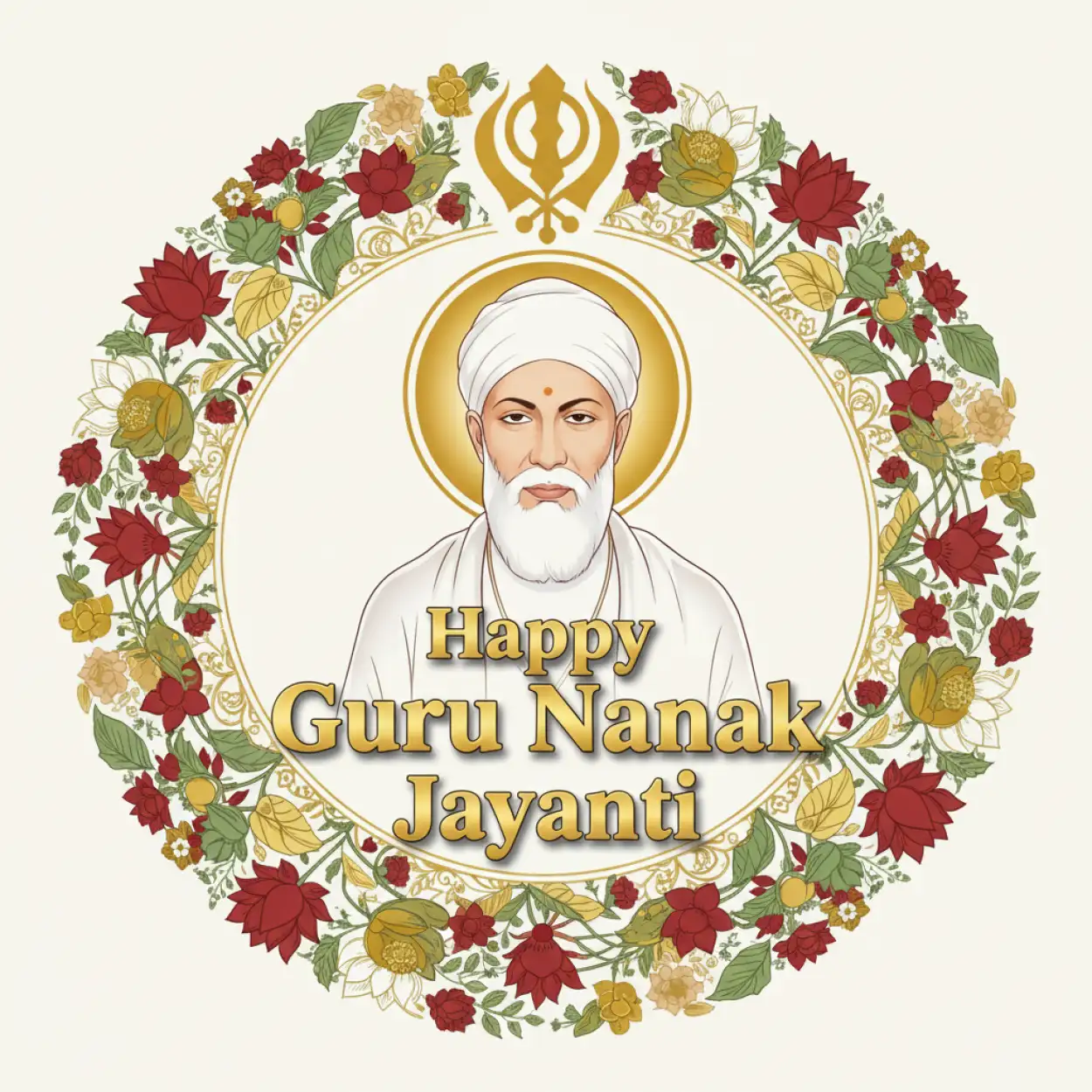 happy guru nanak jayanti 2025 banner design for printing