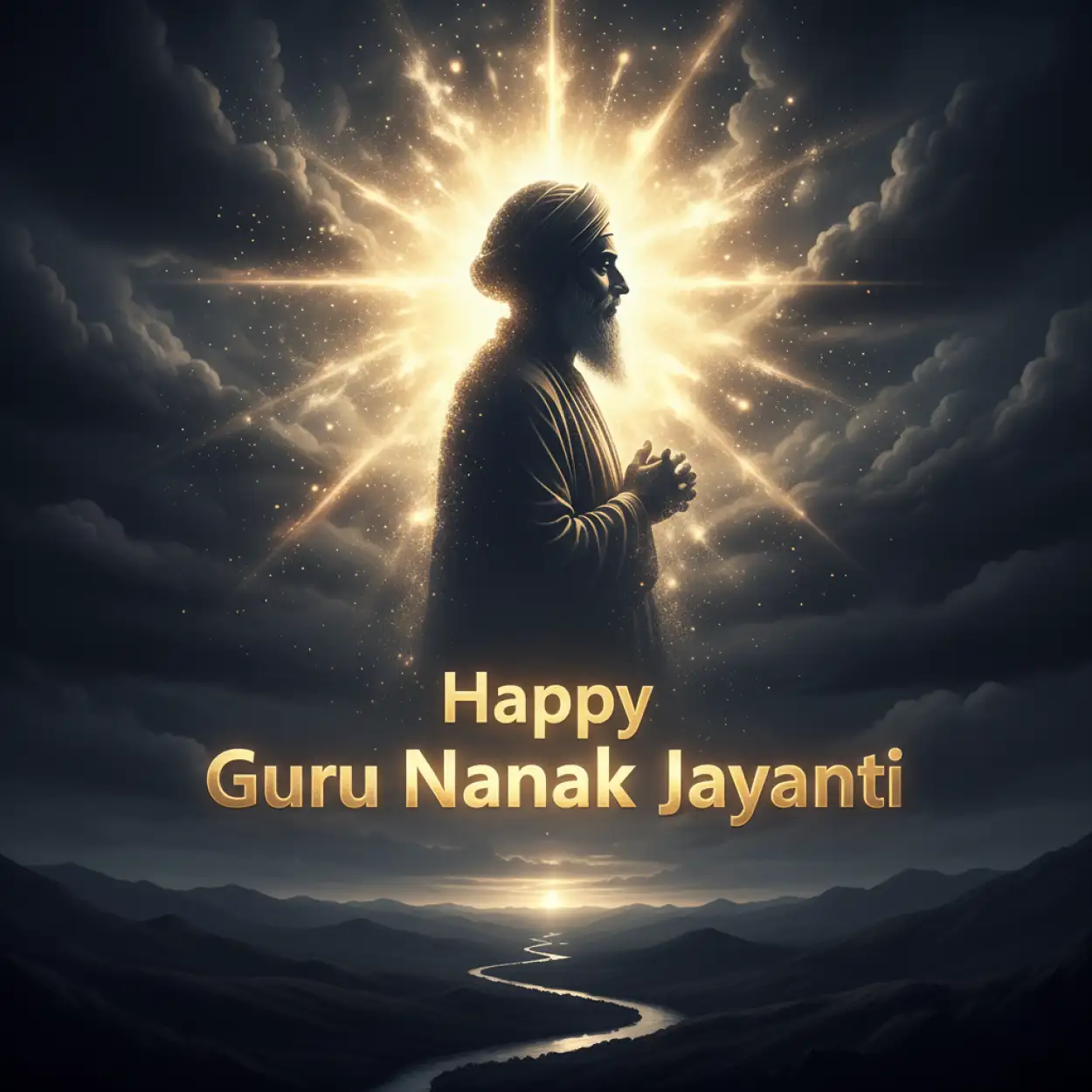 happy guru nanak jayanti 2025 greeting card template free