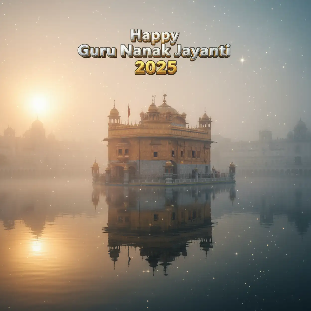 happy guru nanak jayanti 2025 gurdwara background image