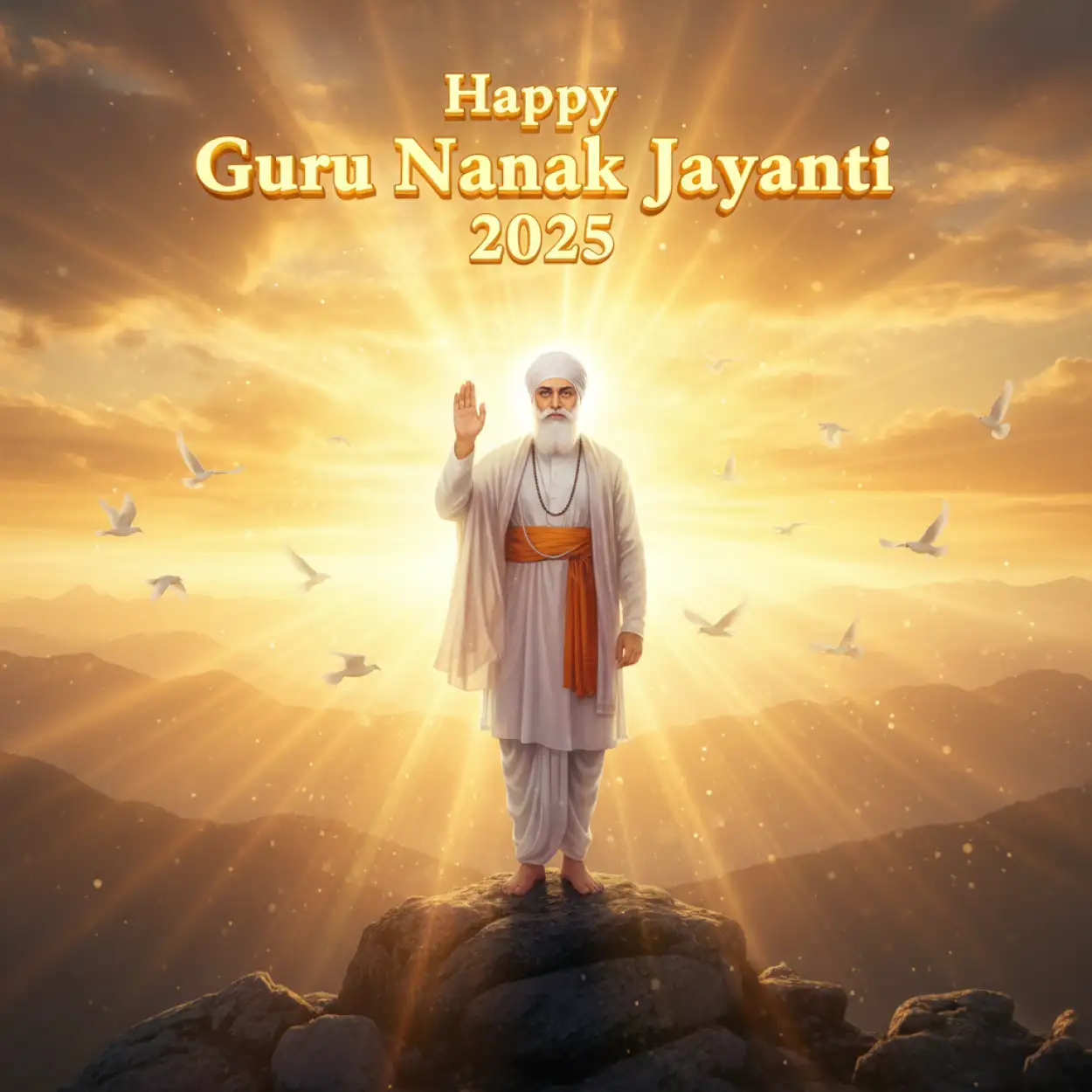 happy guru nanak jayanti 2025 wishes in hindi text