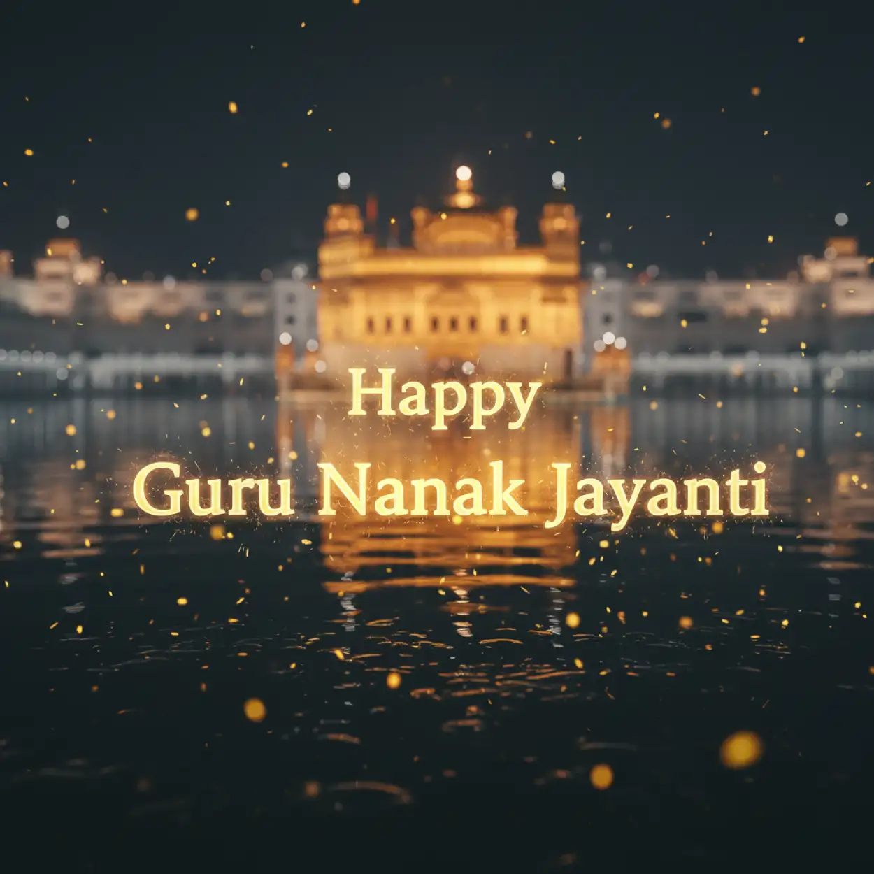 Happy Guru Nanak Jayanti lines in Punjabi font