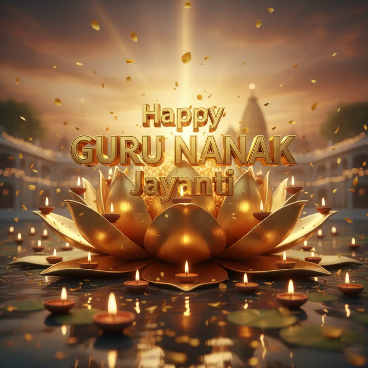 Happy Guru Nanak Jayanti poster background template
