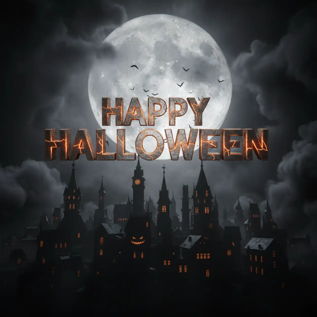 happy halloween 2025 logo design ideas