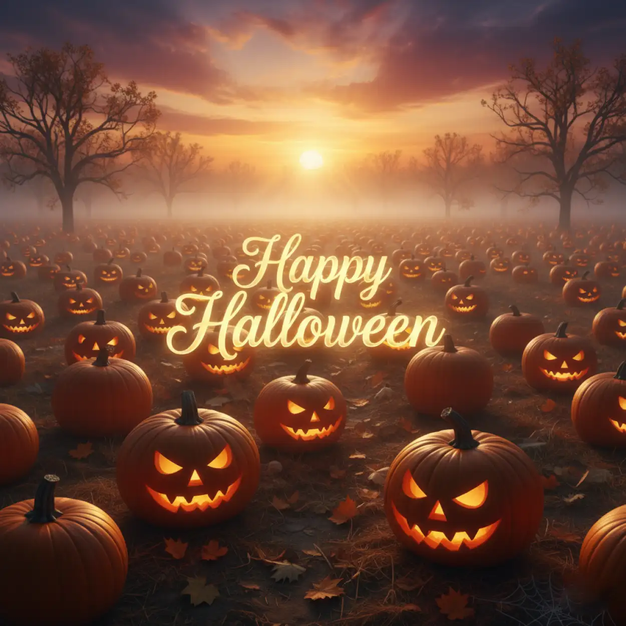happy halloween 2025 poster template free