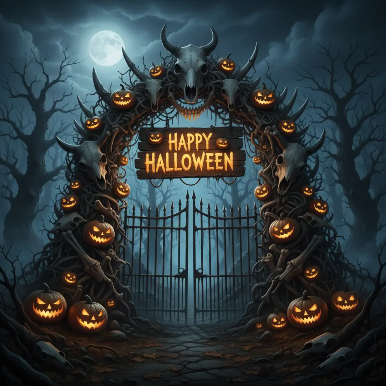 happy halloween 2025 scary night photo