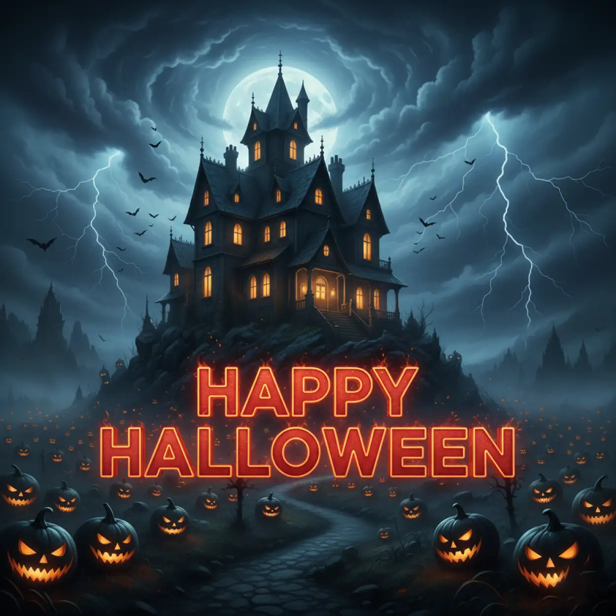 happy halloween design template free