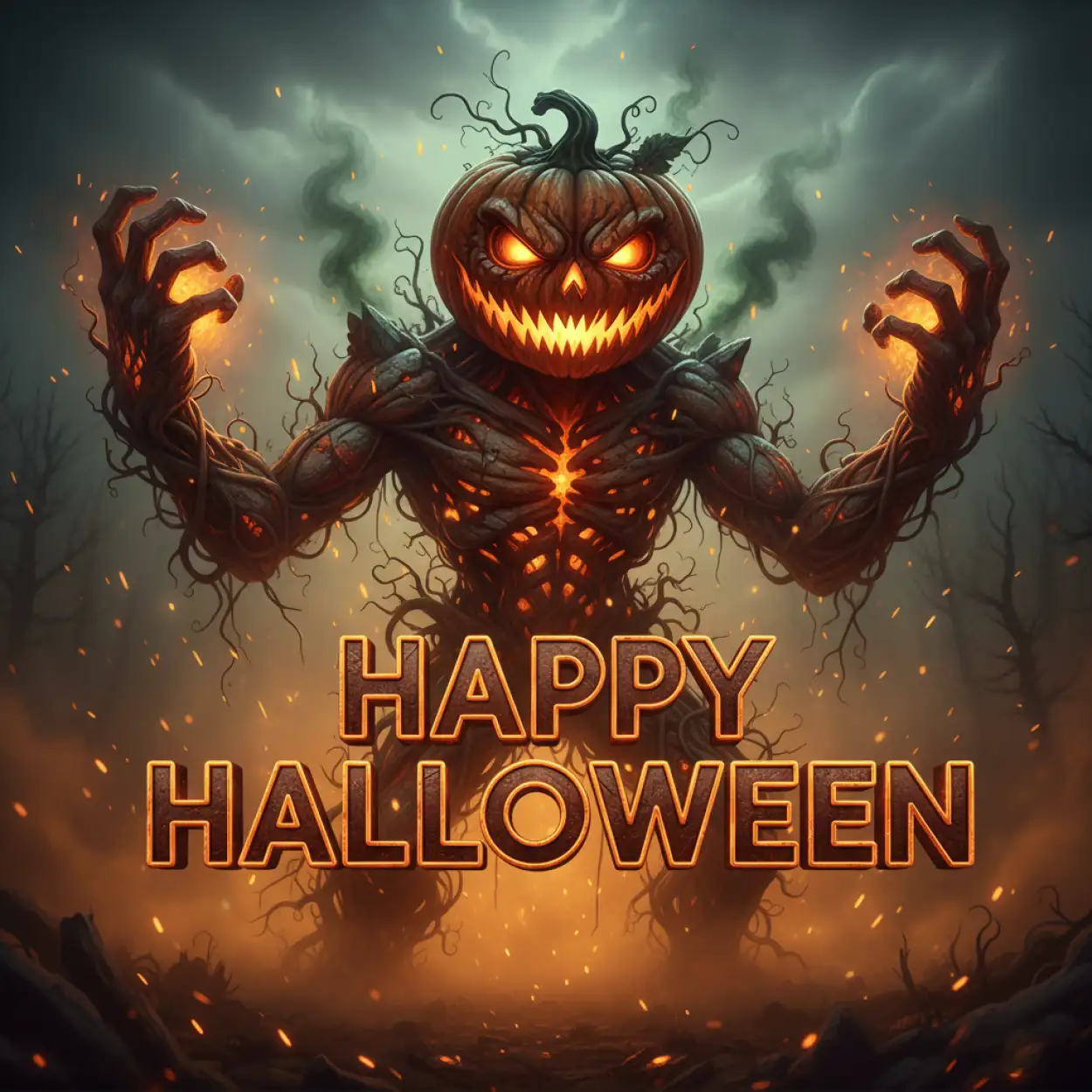 Happy Halloween Glowing Pumpkin Wallpaper - Royalty Free Happy Halloween Image | Pngmagic Free Download Happy Halloween Glowing Pumpkin Wallpaper - High Quality Happy Halloween Background