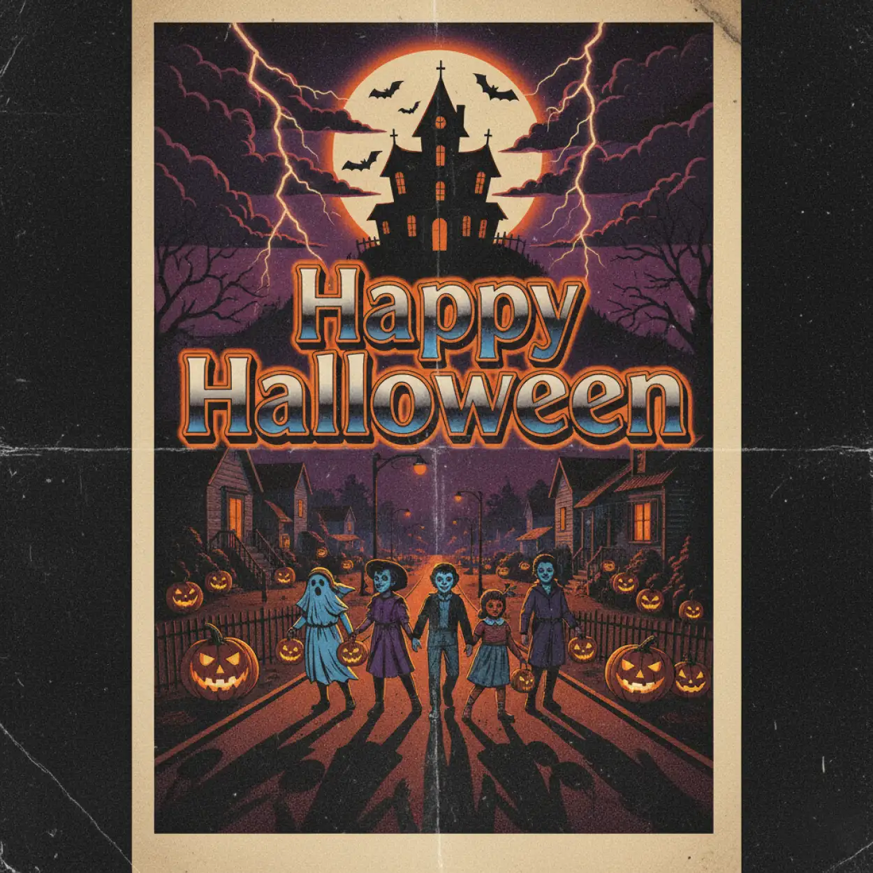 happy halloween pumpkin candle background