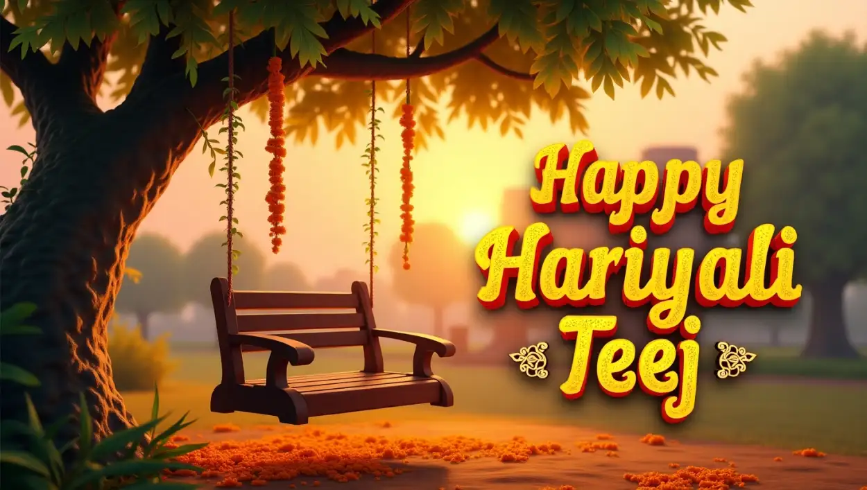 happy hariyali teej cards with name edit