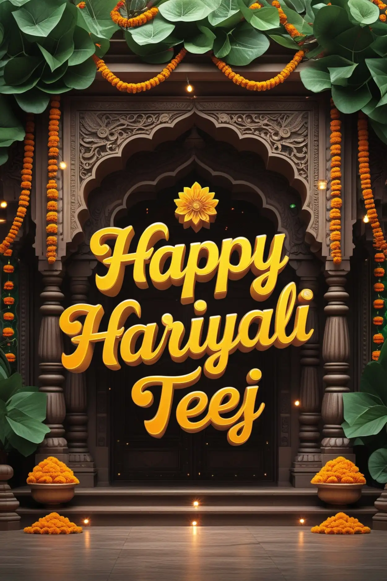 happy hariyali teej festival background image