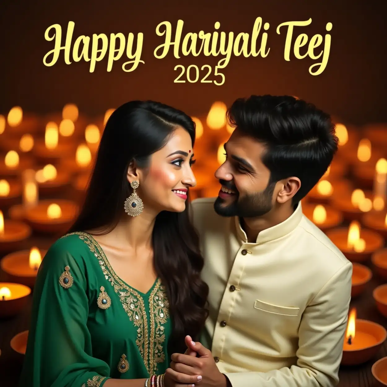 happy hariyali teej hd image in hindi