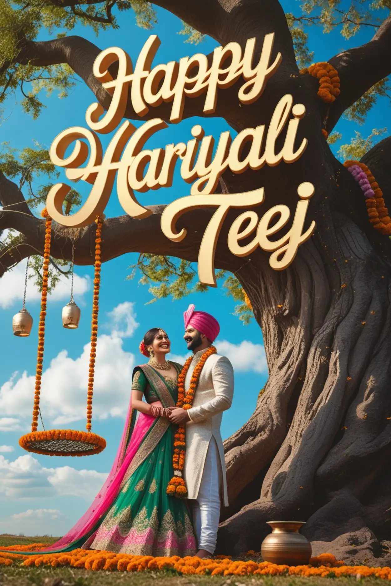 happy hariyali teej whatsapp dp download