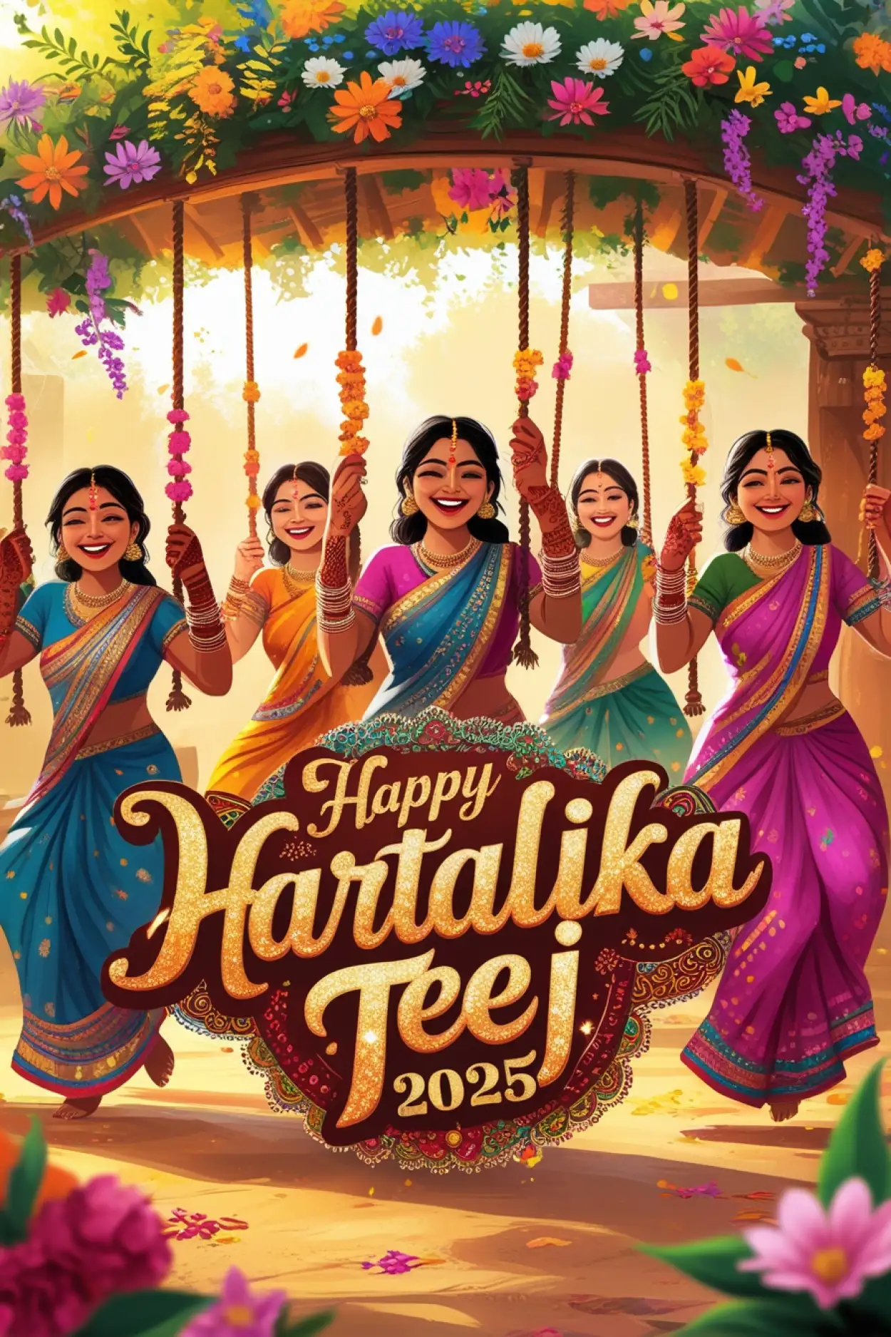 Happy Hartalika Teej 2025 goddess Parvati images