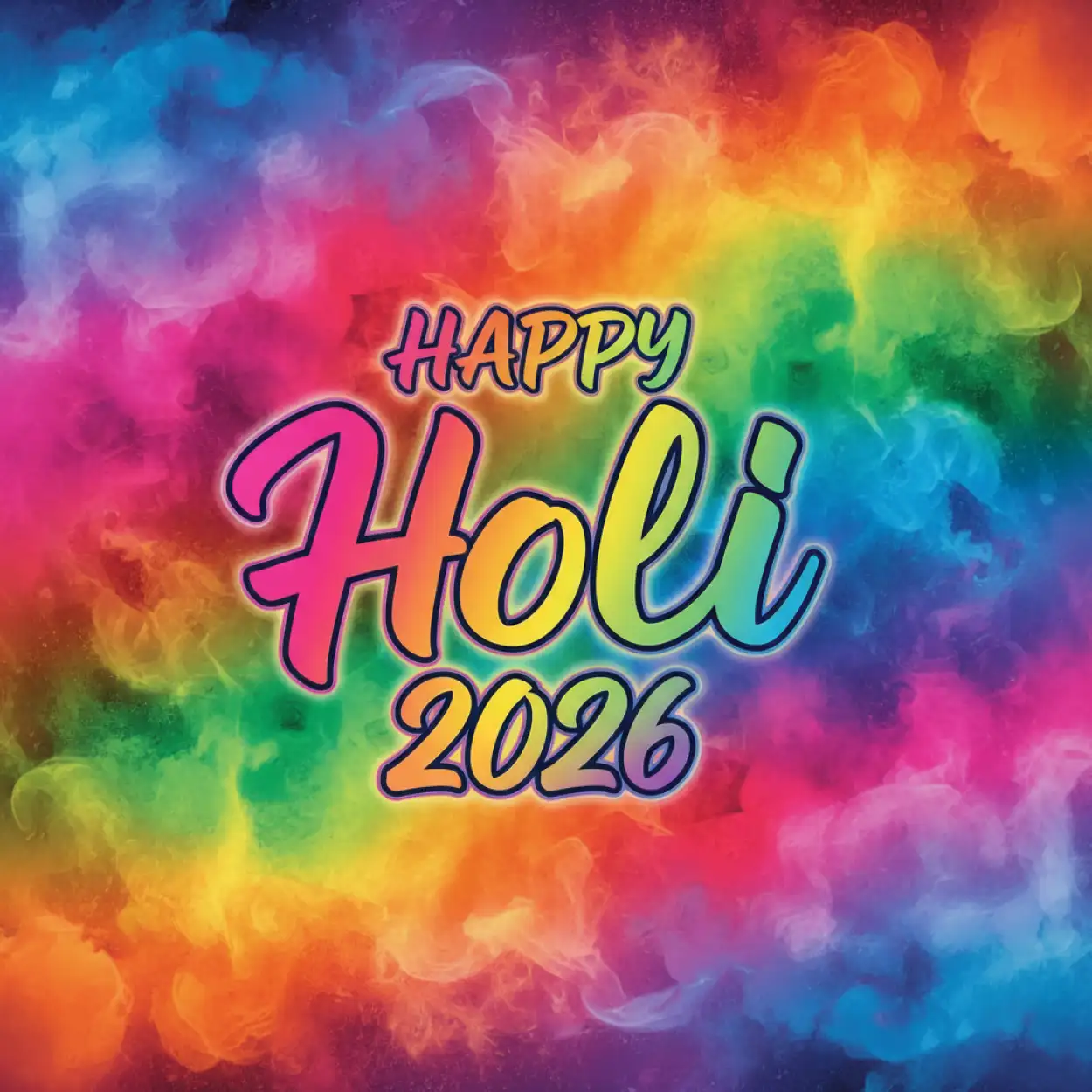 Free Download Happy Holi 2026 Colorful Background Design - High Quality Happy Holi 2026 Background Image