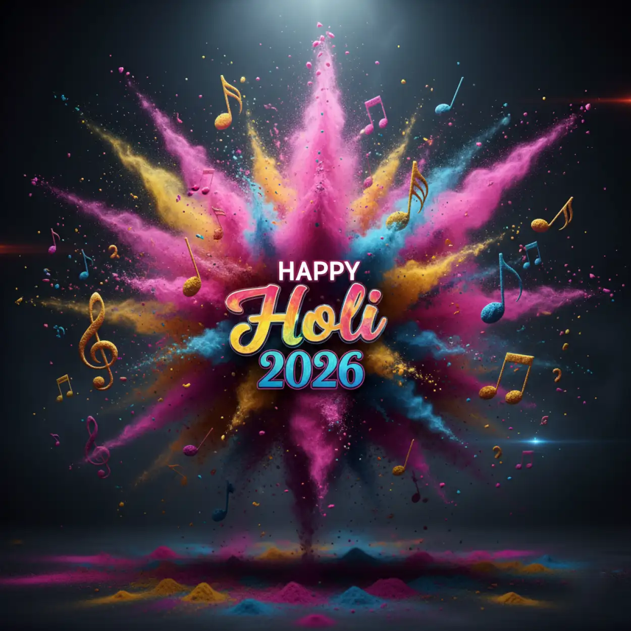 happy holi 2026 greeting card animated design 2
