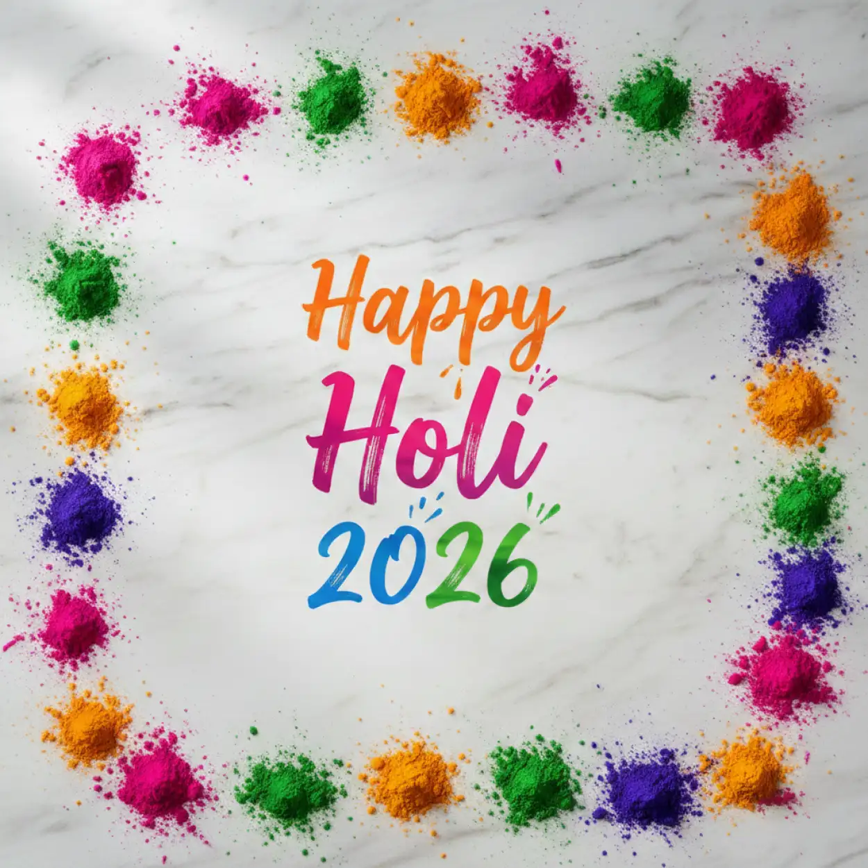 happy holi 2026 greeting card colorful frame 2