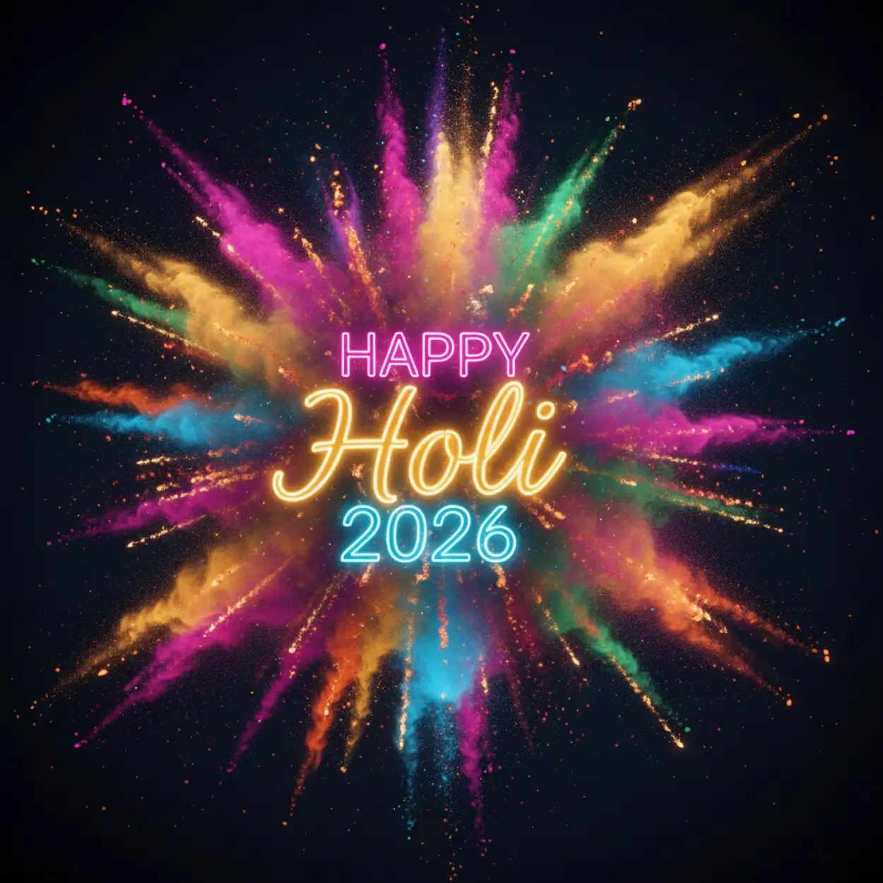 happy holi 2026 greeting card indian festival theme 2