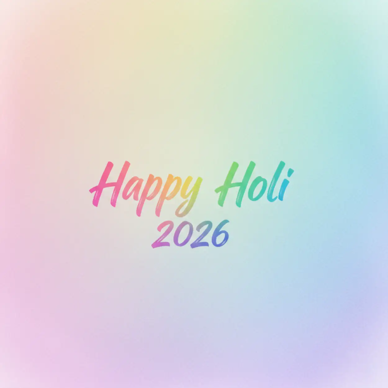 happy holi 2026 greeting card minimal design 2