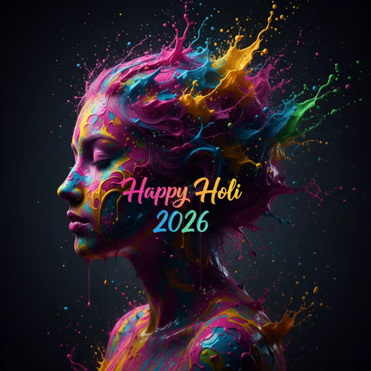 happy holi 2026 greeting card photoshop template 2