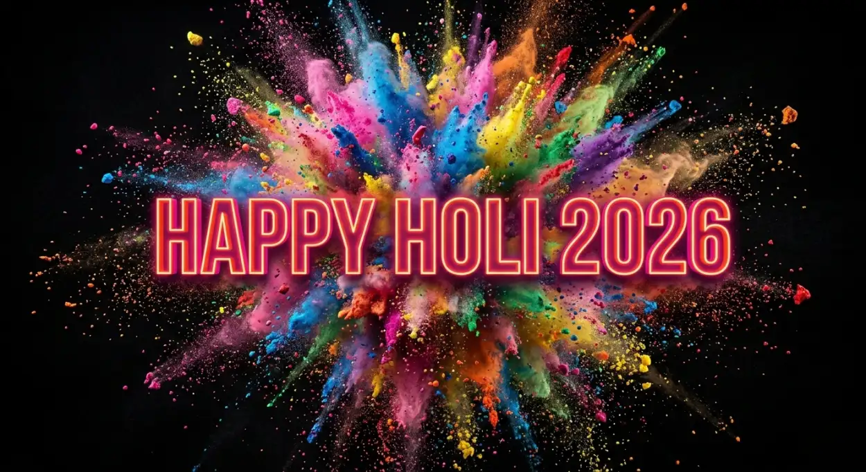happy holi 2026 photo banner design