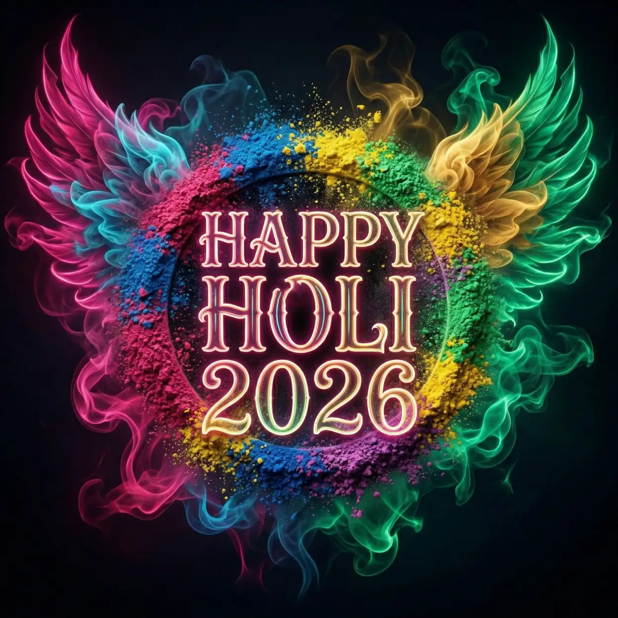 happy holi 2026 photo colorful design