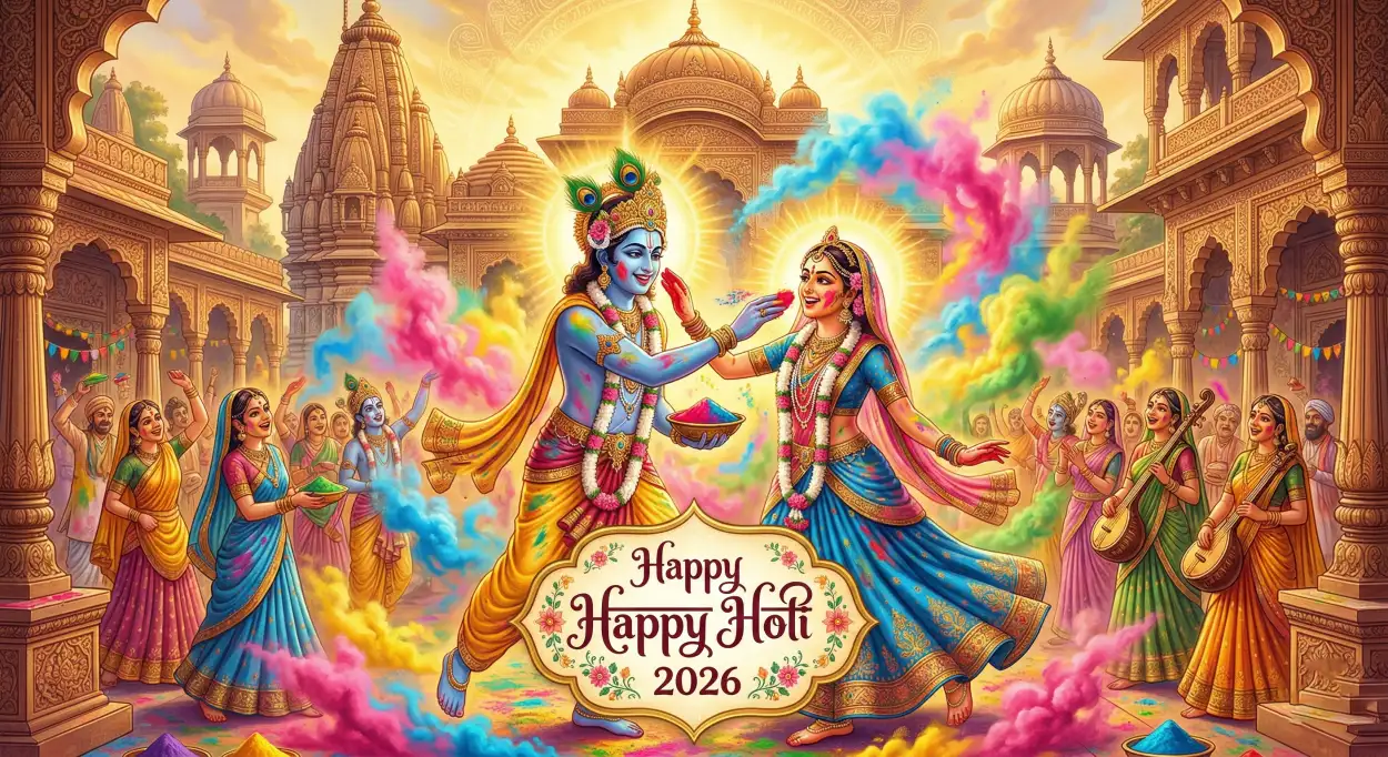 Free Download Happy Holi 2026 Photo Couple Celebration - High Quality Happy Holi 2026 Photo Image
