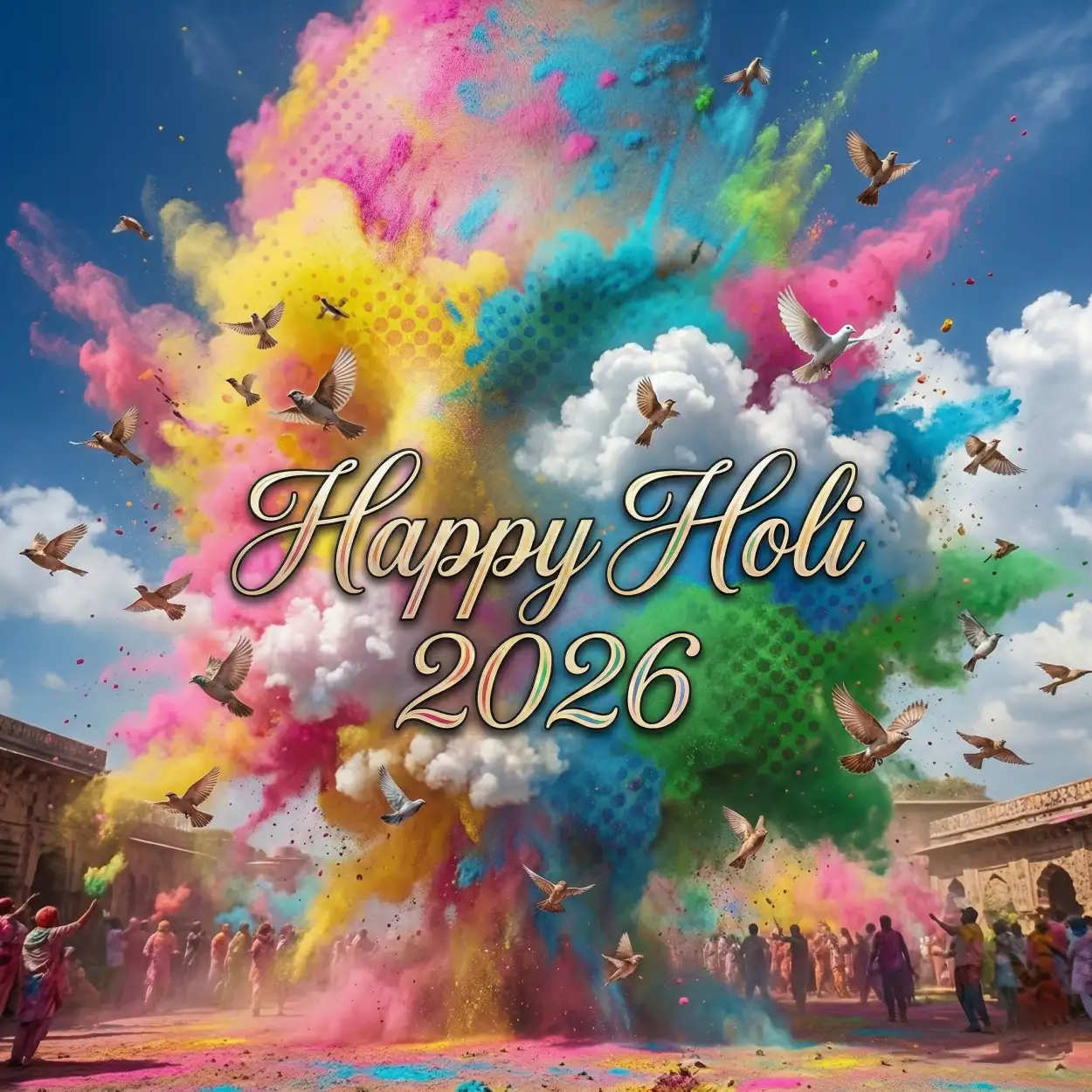 Free Download Happy Holi 2026 Photo Festival Greeting Image - High Quality Happy Holi 2026 Photo Image