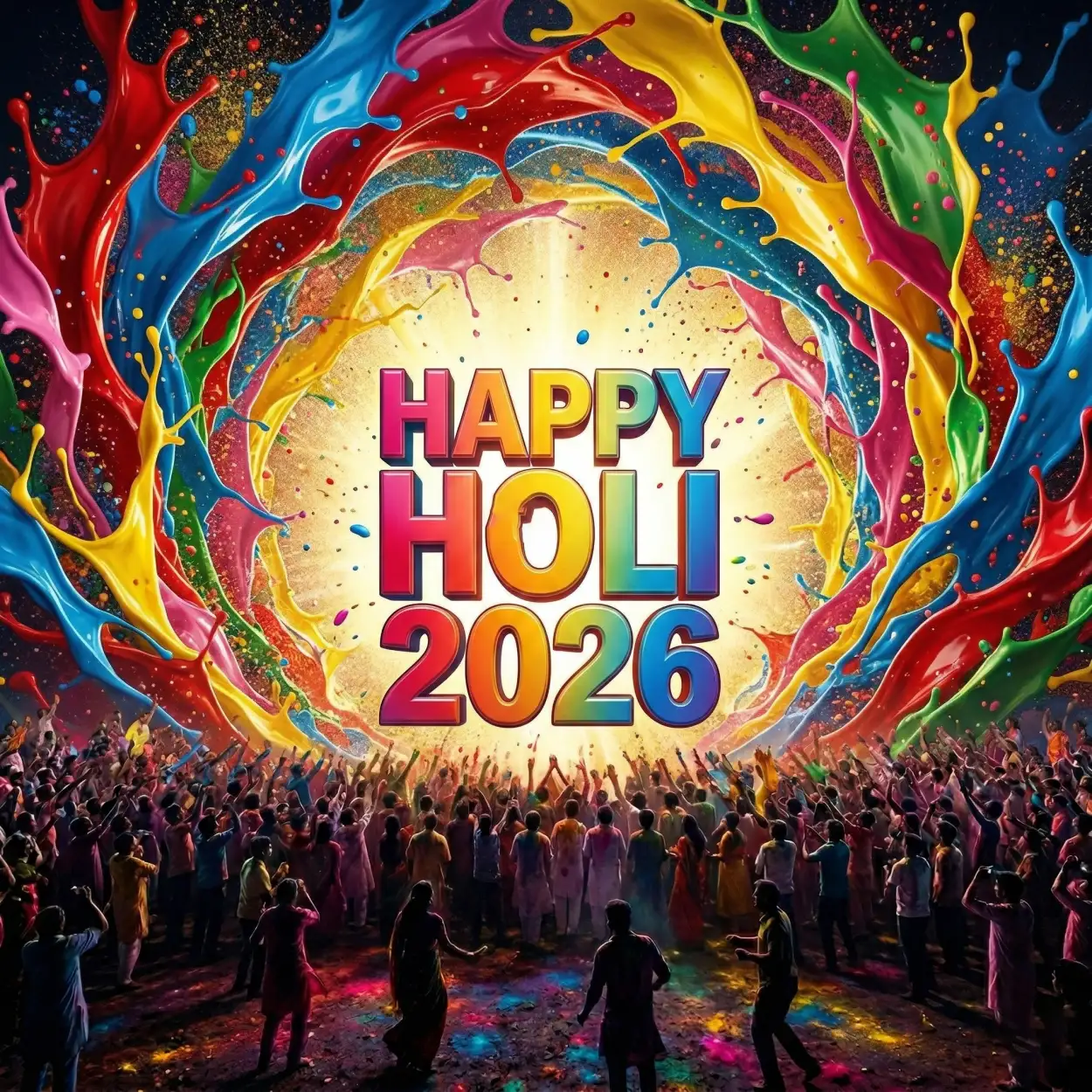 happy holi 2026 photo festive poster