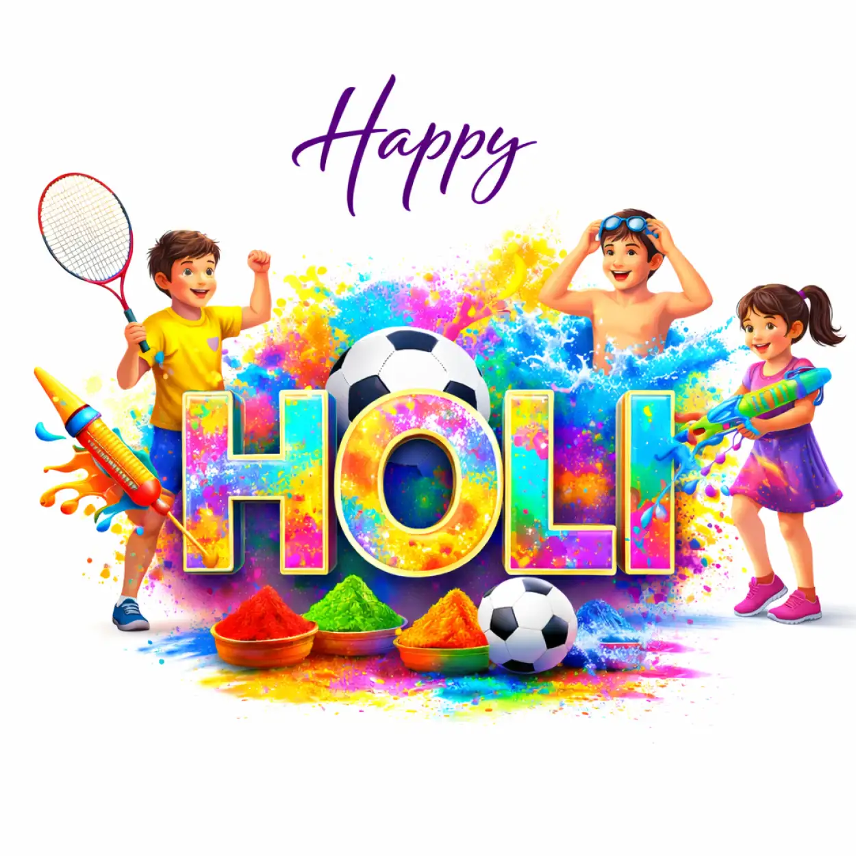 Free Download Happy Holi 2026 Photo Kids Celebration - High Quality Happy Holi 2026 Photo Image