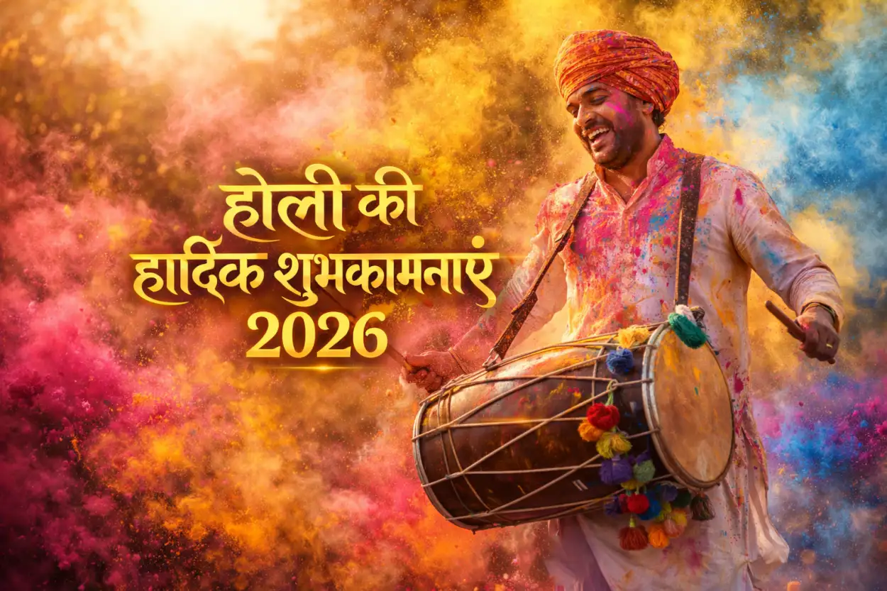 happy holi 2026 photo with dhol