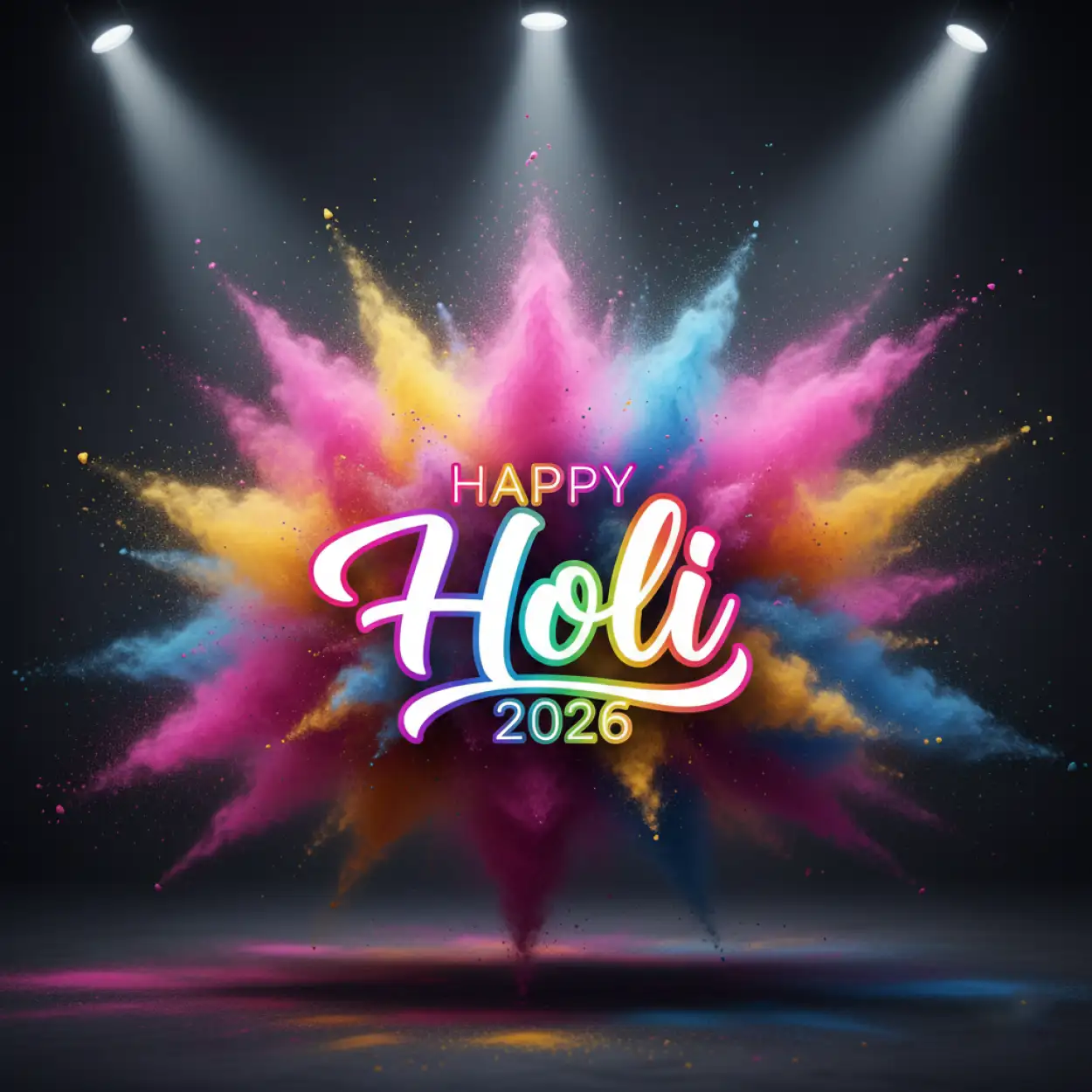 happy holi celebration 2026 festival mockup