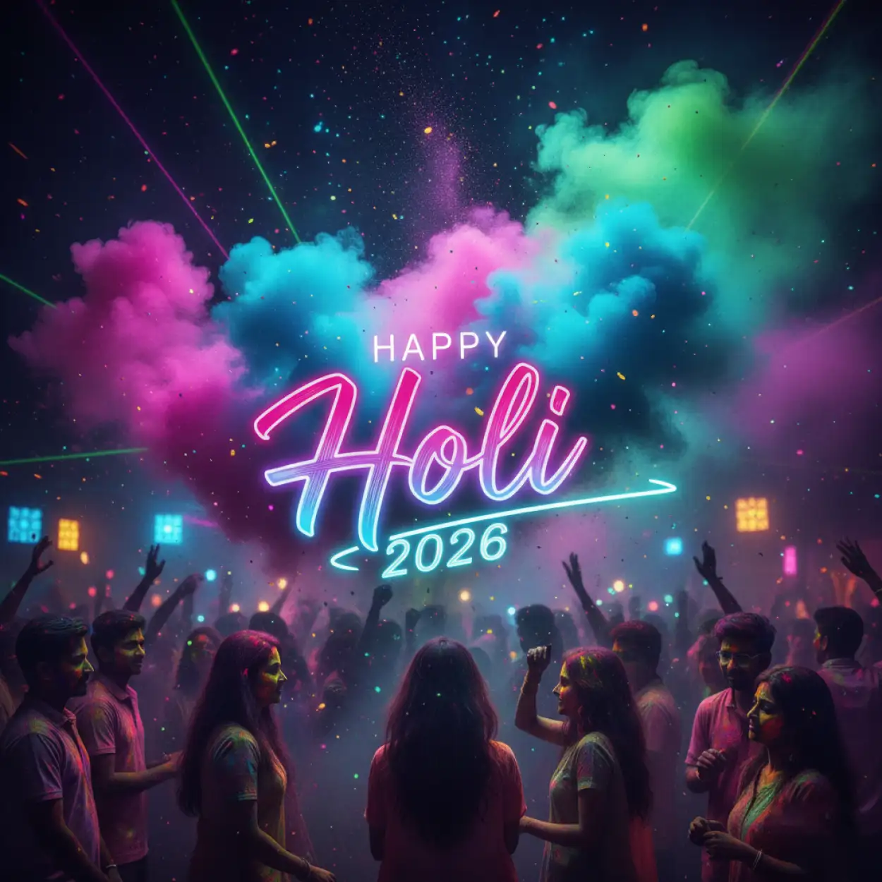 happy holi celebration 2026 marketing poster