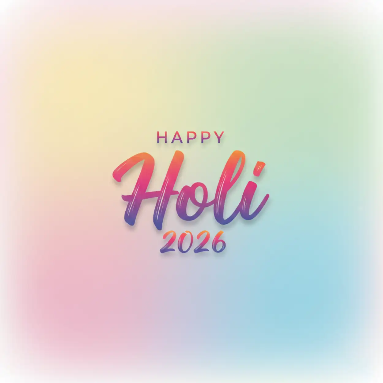 happy holi celebration 2026 modern style design