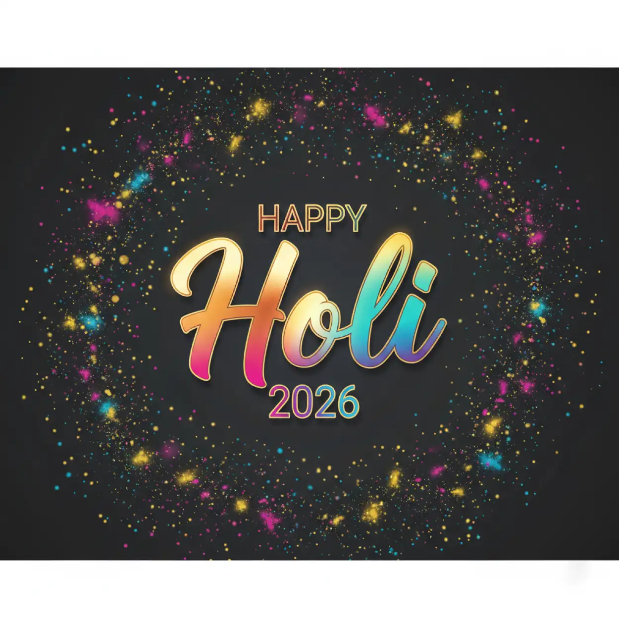 happy holi celebration 2026 photo frame