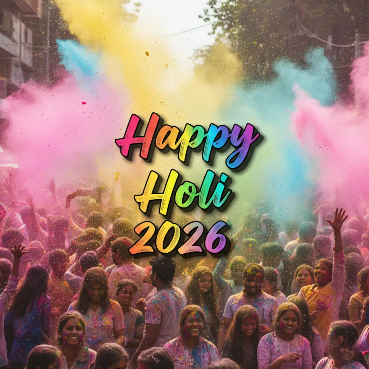 Free Download Happy Holi Celebration 2026 Printable Poster - High Quality Happy Holi Celebration 2026 Image