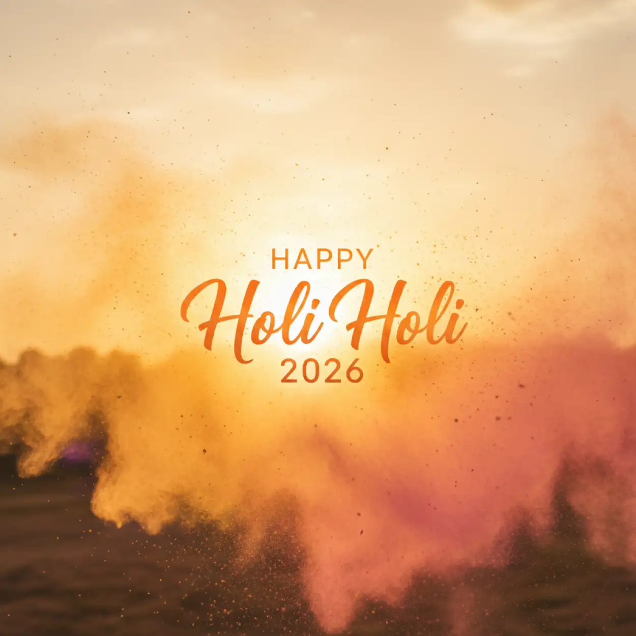 happy holi celebration 2026 watercolor background