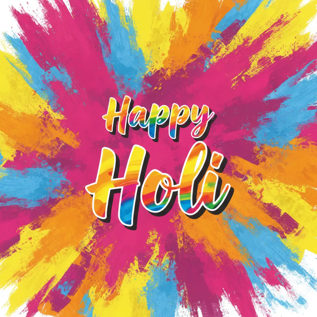 Free Download Happy Holi Greeting Card Abstract Color Background 2 - High Quality Happy Holi Greeting Card Design 2026 Background Image
