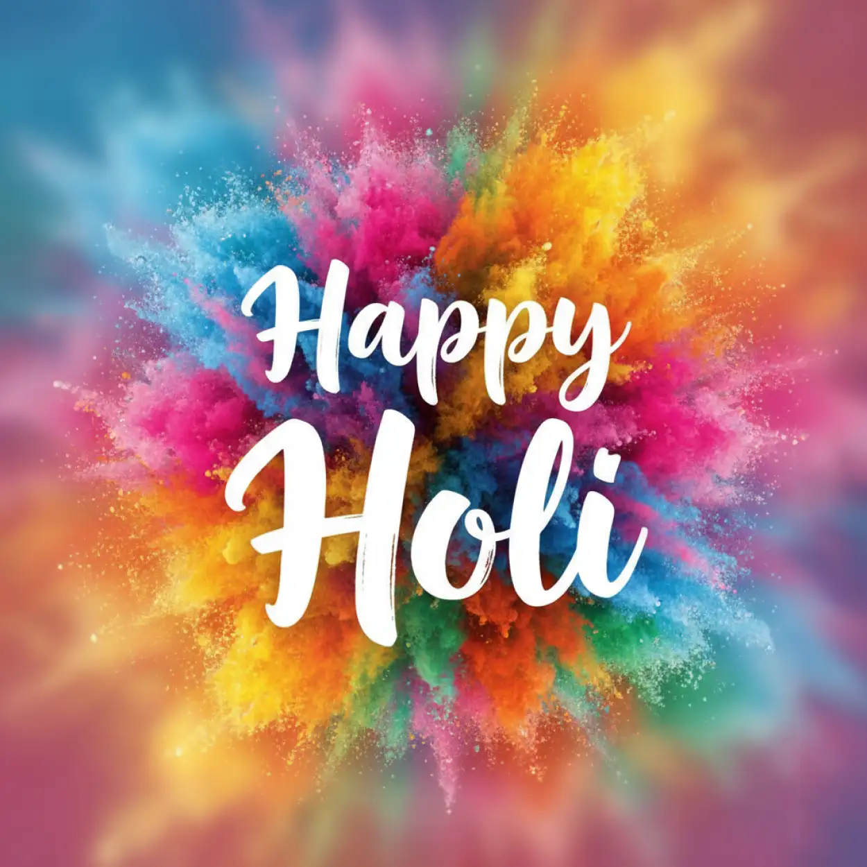 Free Download Happy Holi Greeting Card Bright Colorful Background 2 - High Quality Happy Holi Greeting Card Design 2026 Background Image