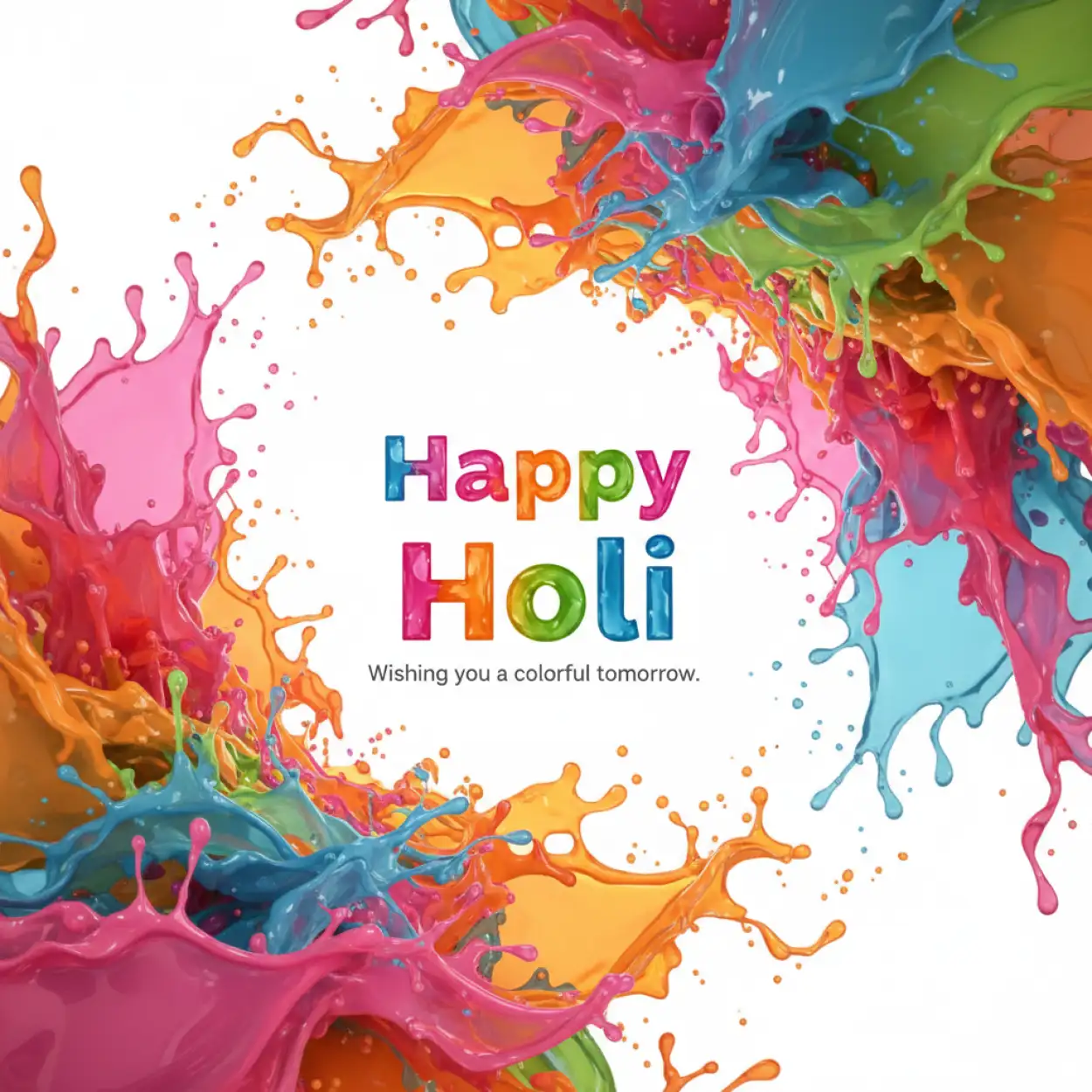 Free Download Happy Holi Greeting Card Business Branding Style 2 - High Quality Happy Holi Greeting Card Design 2026 Image